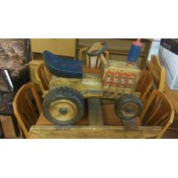 Handmade Kids wooden rocking tractor