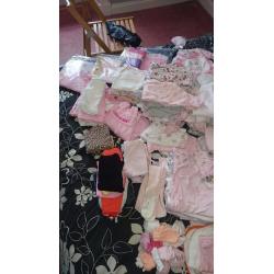 New born to 3 months girls clothes bundle