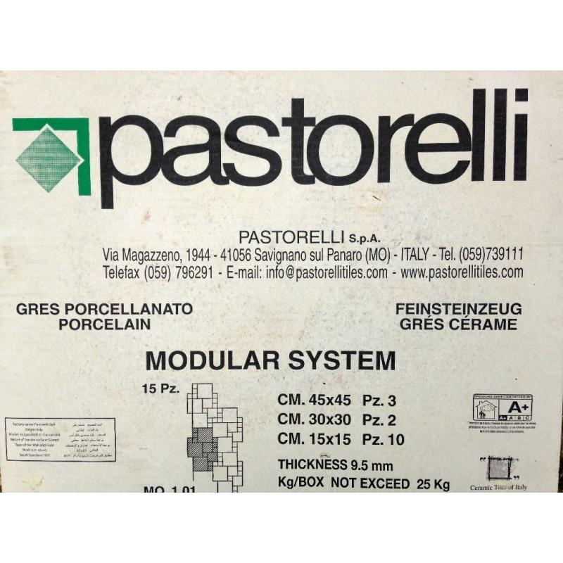 6 sq metres of Pastorelli Porcelain "limestone effect" Modular tiles.