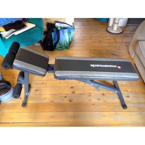 York Vinyl Weights Set with Maximuscle Fitness Bench