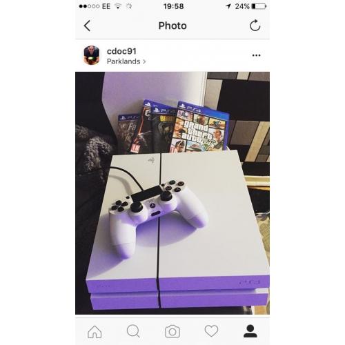 PS4 White, plus 5 games and controller