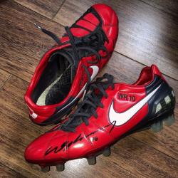 Wayne Rooney match worn and signed football boots Nike t90 Manchester United England