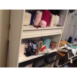 Knitting machines, wool, wool winder, books