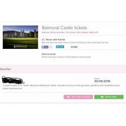 Balmoral Castle Family Ticket x 1 and 2-adult ticket x 1