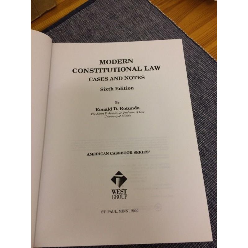 American Modern Constitutional Law textbook