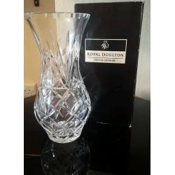 Royal doulton crystal vase