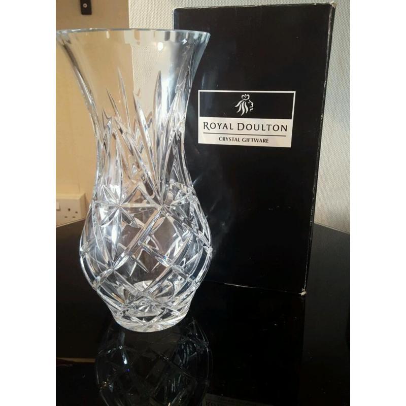 Royal doulton crystal vase