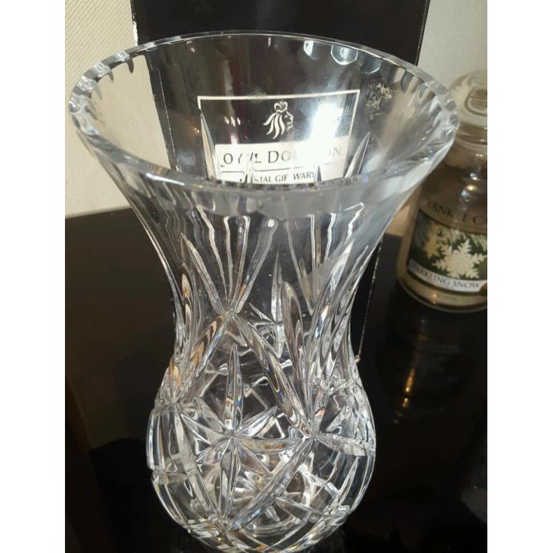 Royal doulton crystal vase
