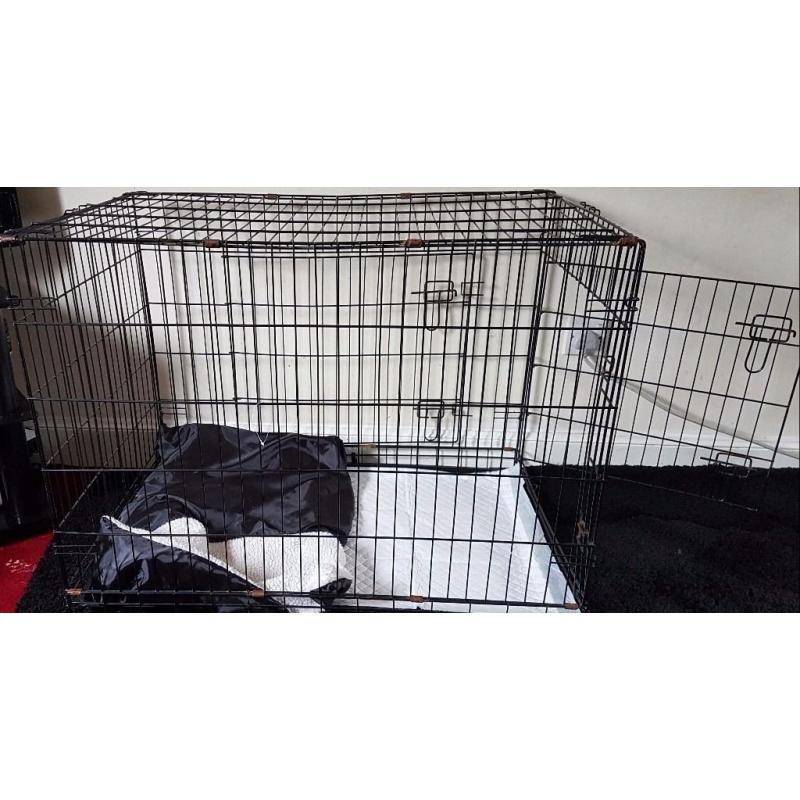 Foldable dog cage