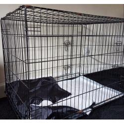 Foldable dog cage