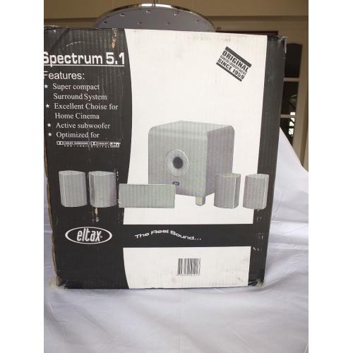 5.1 Surround Sound Speaker System and 4 x speaker stands