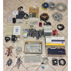 COMPUTER ACCESSORIES INC NETGEAR 16 PORT LAN SWITCHER , BELKIN KVM, 17" MONITOR & LOTS MORE!