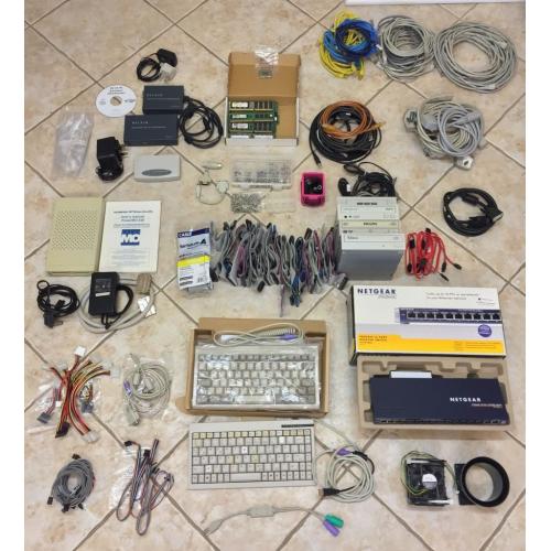 COMPUTER ACCESSORIES INC NETGEAR 16 PORT LAN SWITCHER , BELKIN KVM, 17" MONITOR & LOTS MORE!