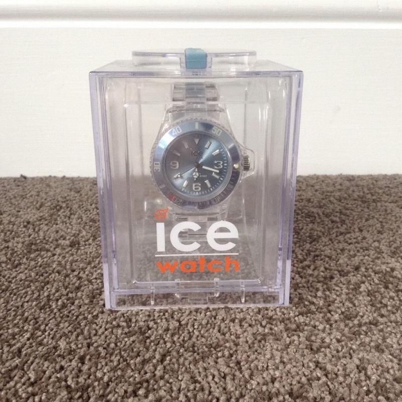 CLEAR LIGHT BLUE ICE WATCH