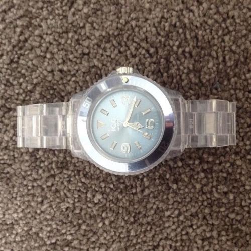 CLEAR LIGHT BLUE ICE WATCH