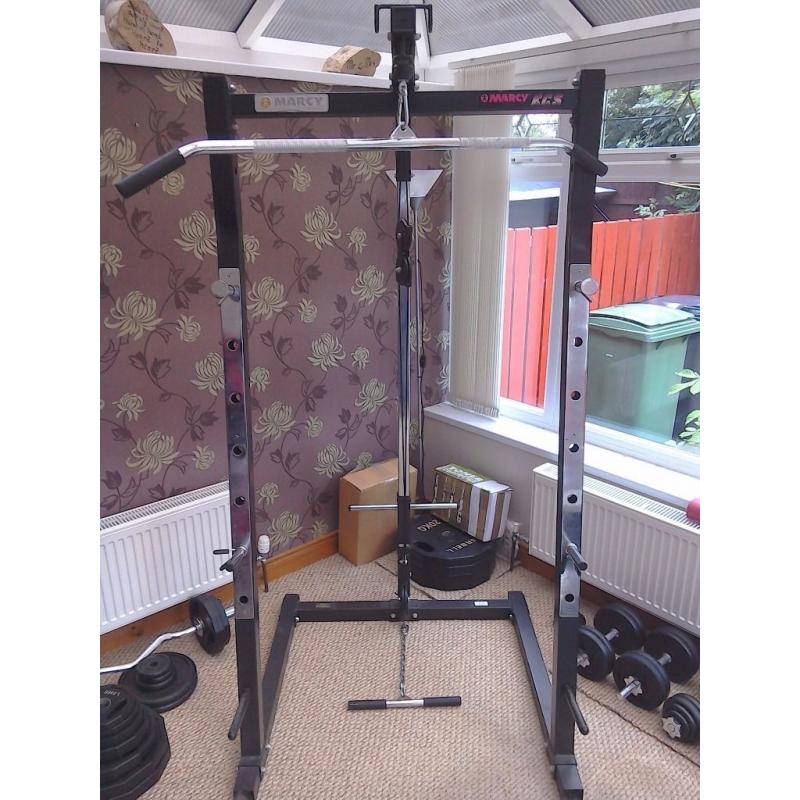 Marcy heavy duty half rack with high and low pulleys