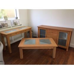 Solid oak cabinets Can be sold separately