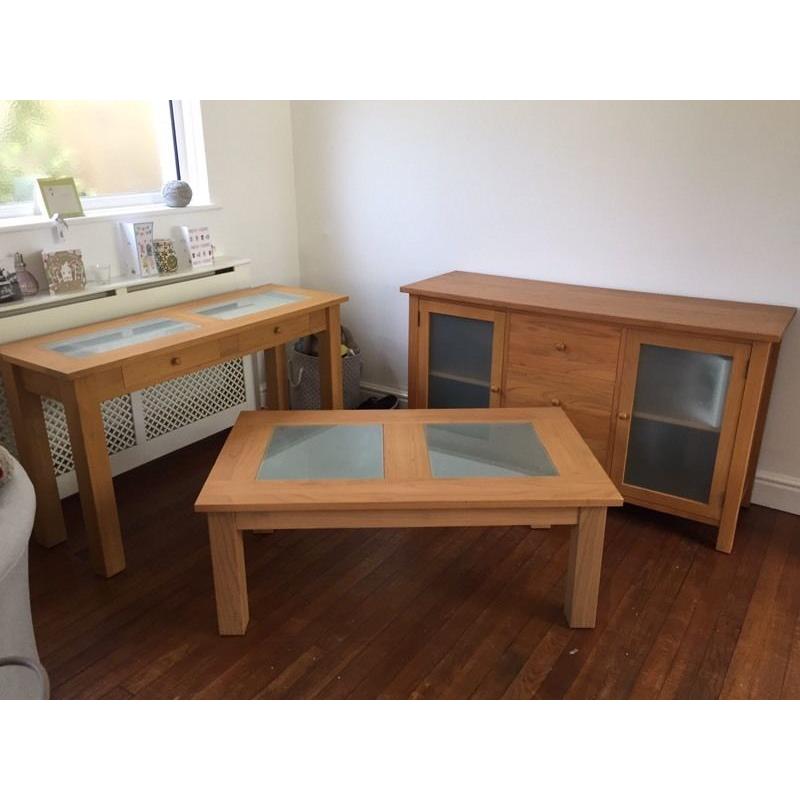 Solid oak cabinets Can be sold separately