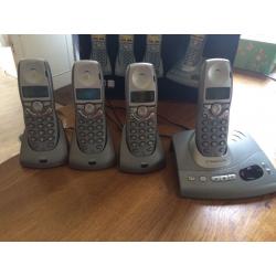 BT DIVERSE 6150 QUAD CORDLESS PHONE & ANSWER MACHINE