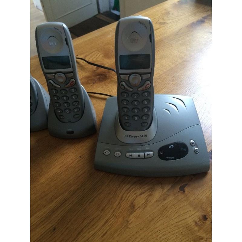 BT DIVERSE 6150 QUAD CORDLESS PHONE & ANSWER MACHINE