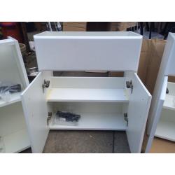 bathroom furniture white gloss all new unused