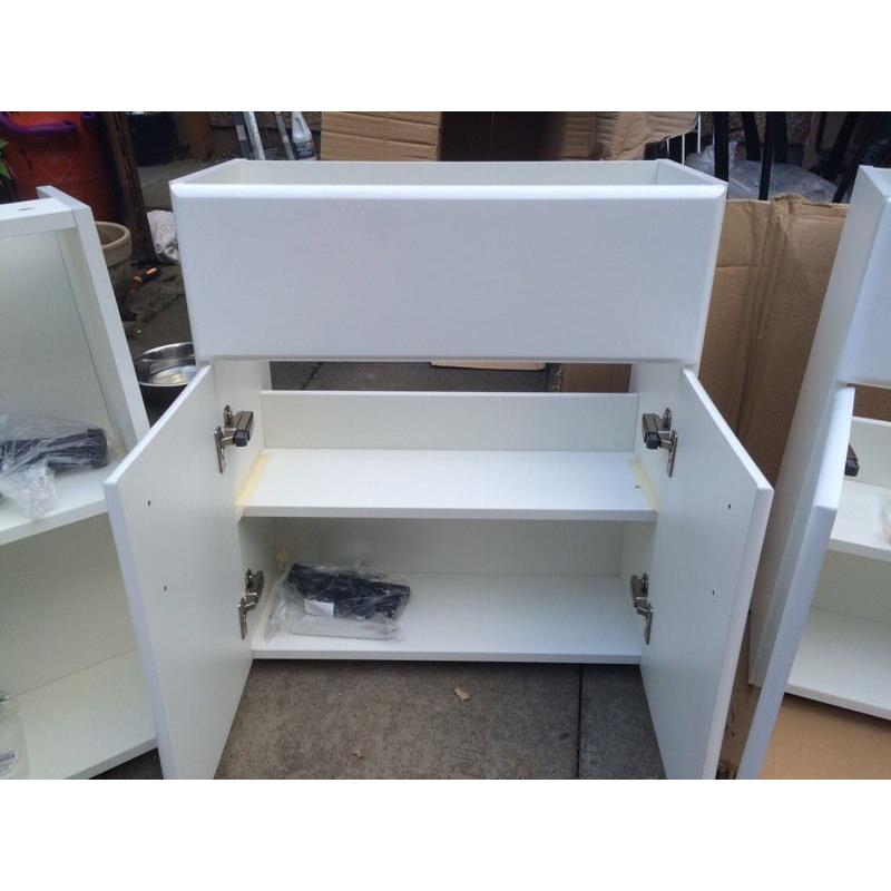 bathroom furniture white gloss all new unused