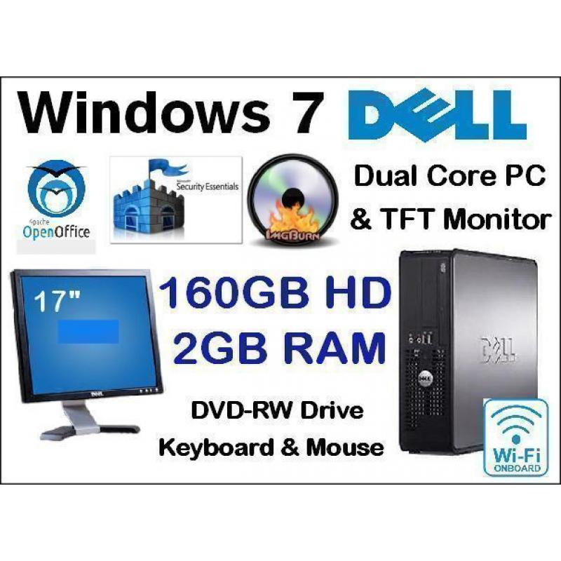 Windows 7 Dell Dual Core PC system