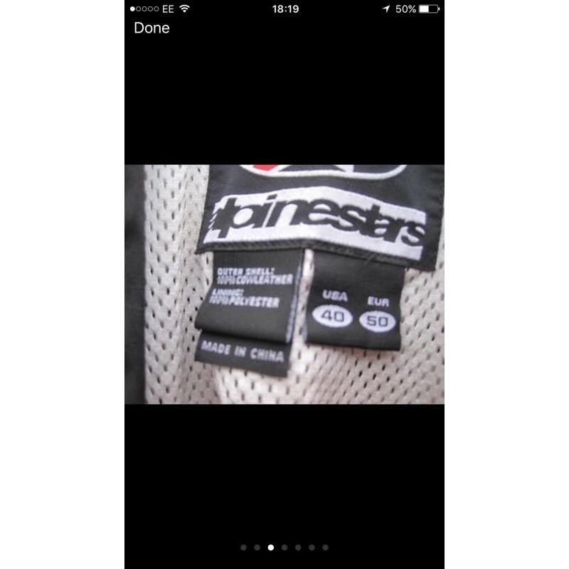 Alpinestars one piece leathers