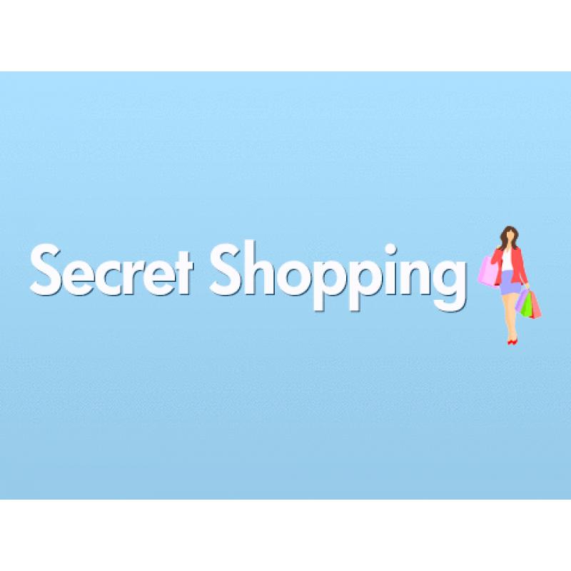Secret Shopping - Mystery Shopper for Shops, Restaurants, Bars, Hotels & More (Part Time)