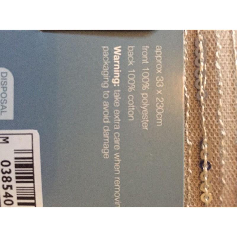 New grey/silver sequin table runner