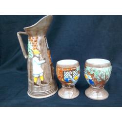 Rare Radford 'the drinkers ' jug and 2mugs