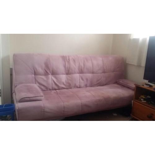 Leather sofa bed