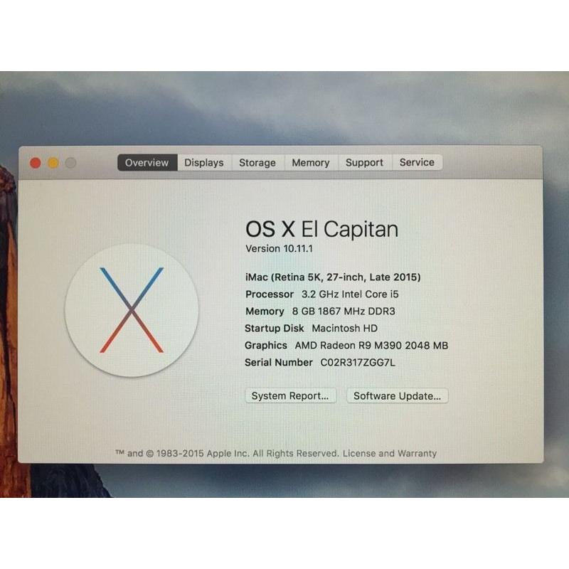 Apple iMac 27" late 2015 5k 1Tb fusion