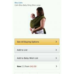 Calin Bleu baby sling wrap