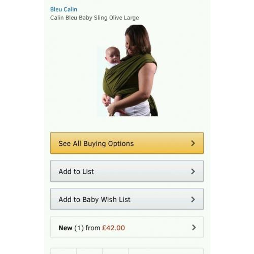 Calin Bleu baby sling wrap