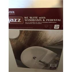 Wash Basin & Pedestal, Tavistock Jazz. new never used