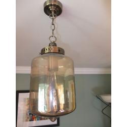 JOHN LEWIS "CHRISTOPHE" SMOKED GLASS PENDANT LIGHT