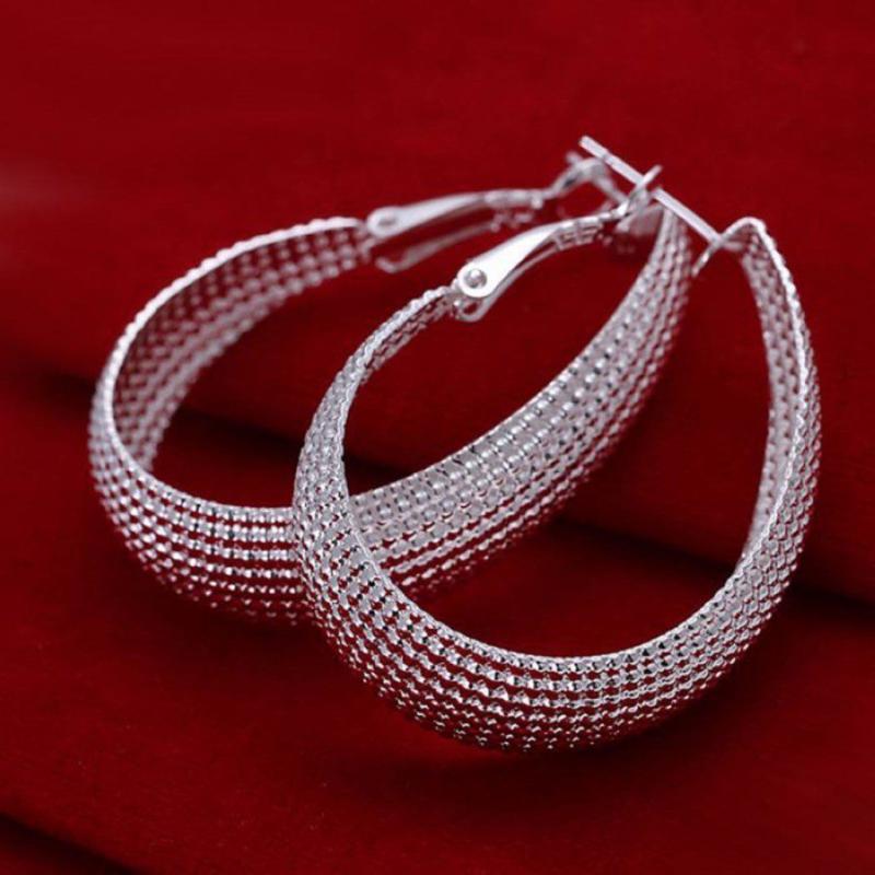 Womens Jewellery 925Sterling Silver Hoop Dangle Fashion Earrings+boxes