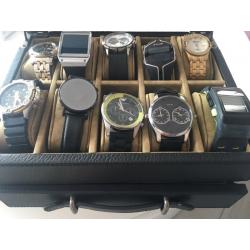 Set of watches in leather (Fossil) presentation box