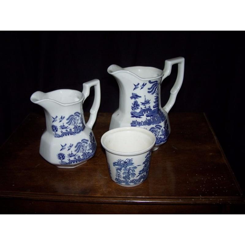 Willow Pattern - 2 Large Jugs