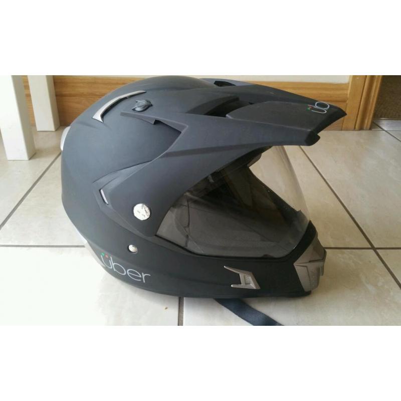 Motorbike helmet trail tour type