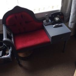 Telephone table seat shabby chic retro vintage
