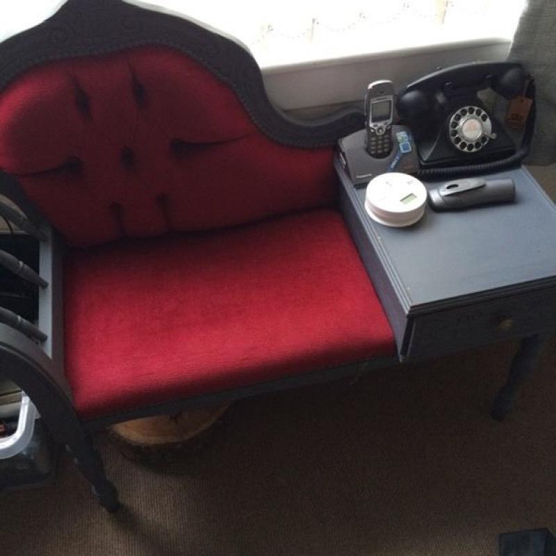 Telephone table seat shabby chic retro vintage