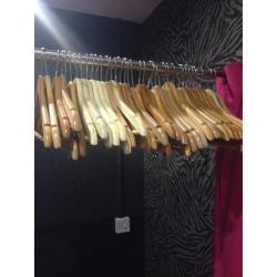 100 Wooden Clothes Hangers