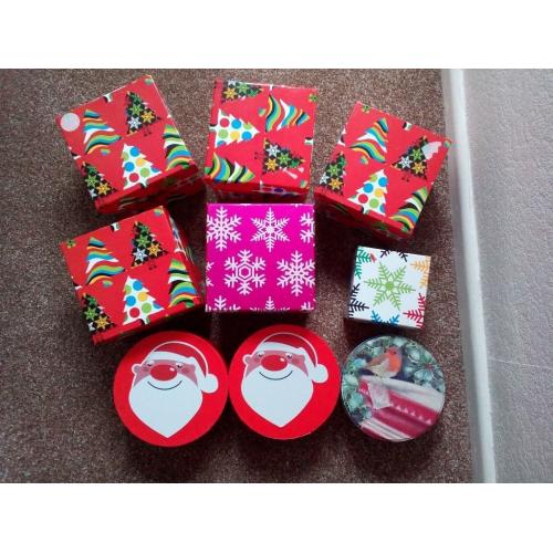 9 Christmas gift boxes. Brand new