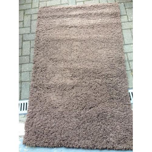 Brown pile rug