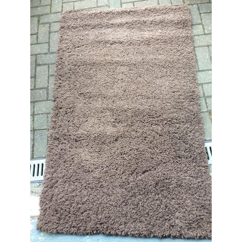 Brown pile rug
