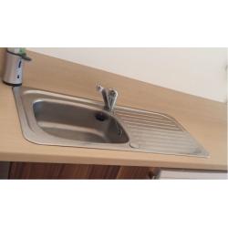 Stainless steel sink and tap hardly been used As from utility room