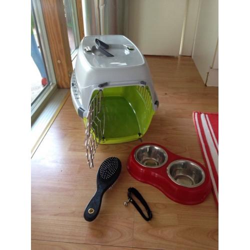 *reduced price* pet carrier and accessories