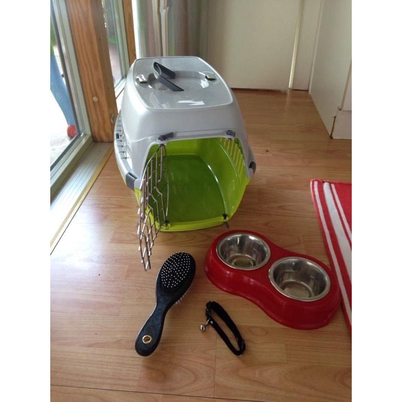 *reduced price* pet carrier and accessories